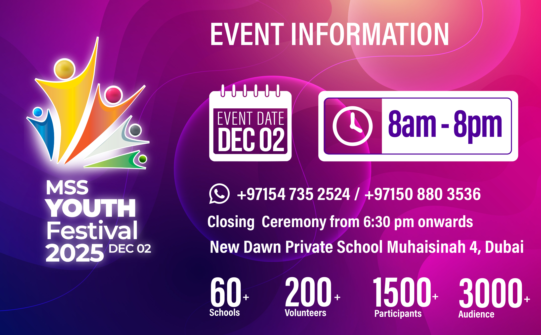 Event Information - MSS Youth Festival 2025 DEC 02, 8am-8pm